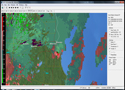 Velocity image shows tornado near Airport - Milwaukee County, Wisconsin - March 8, 2000