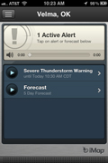 iMap Weather Radio - Alerts for a specific location - iPhone