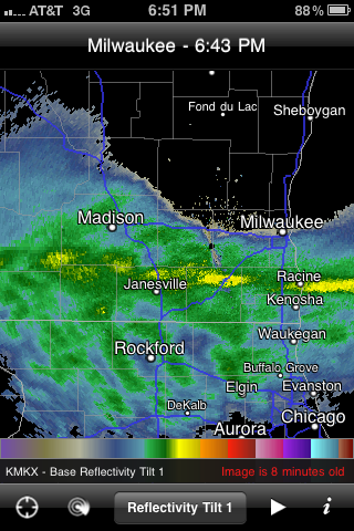 Nexrad Radar - Milwaukee, Wisconsin - February 2012 Snowstorm