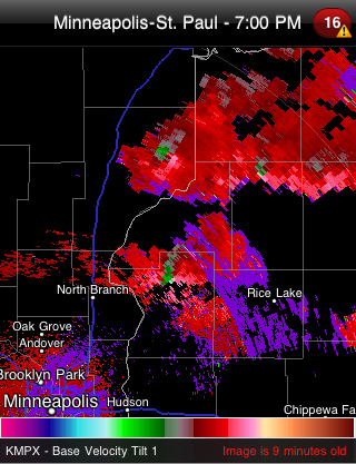 Supercell Thunderstorms - Minneapolis, Minnesota.