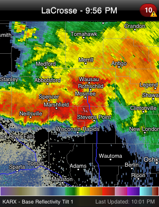 Severe Thunderstorms - Stevens Point, Wisconsin
